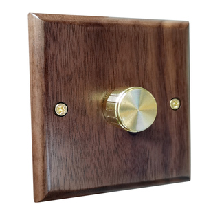 86型暗装实木面板led调光开关旋钮灯光亮度调节器可控硅无极调光