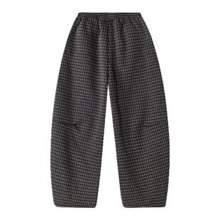 笛莎童装女童加绒加厚弯刀裤冬季新款儿童中大童女孩格子裤长裤子