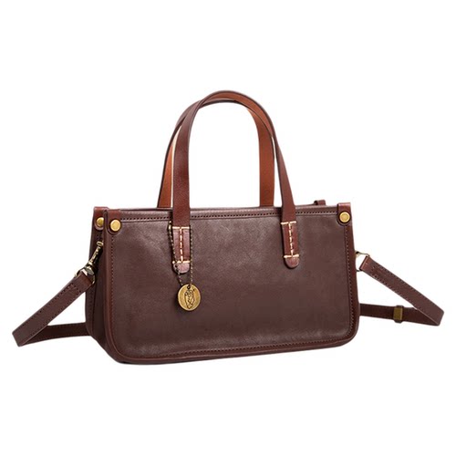 哈弘新款头层牛皮可单肩可斜挎包小众软皮真皮小方包复古休闲女包