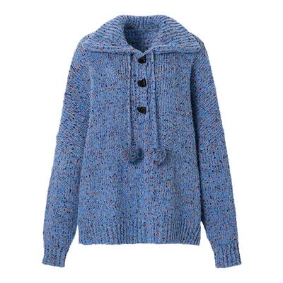 LEDIMWANG花纱阔形套头毛衣