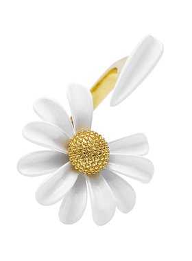 小众设计时尚风花朵开口戒指新品