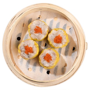 加藤利鱼籽烧麦25g*20只广式干蒸烧卖茶楼早茶港式早餐点心冷冻品