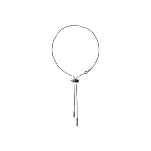 【胡夏同款】黑玛瑙降凛项链女款精致百搭可调节抽拉式长款蛇骨链