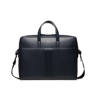 【天猫惊喜盒】BALLY巴利深蓝色牛皮革男士公文包6310276