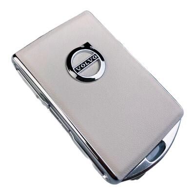 沃尔沃车钥匙改装替换壳真皮XC40XC60XC90S60S90钥匙套包扣