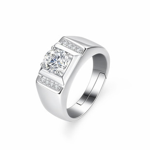 2025新款爆款男生单身戒指男士高级感可调节小众独特情侣求婚钻戒