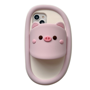 北比 雷佳音粉色小猪拖鞋适用苹果17promax手机壳iPhone16新款硅胶15pro女14个性13小众12卡通11全包防摔套软