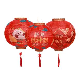 太阳能绸布红灯笼2026新款免插电户外别墅大门口庭院乔迁阳台吊灯