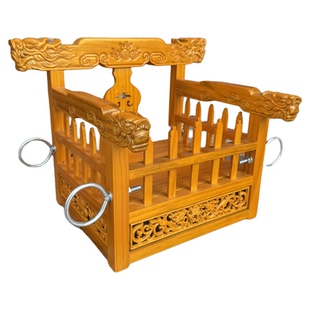 请椅神椅请神轿双人两人抬迎神辇轿实木卯榫工艺龙椅神像底座宝座