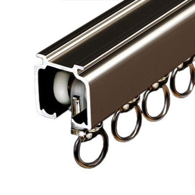 雅胜家居静音侧装铝合金窗帘轨道