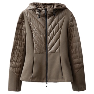 高定波兰进口科鲁达95白鹅绒女保暖轻薄休闲运动显瘦带帽羽绒服