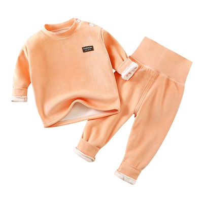 婴儿保暖内衣套装宝宝加绒加厚