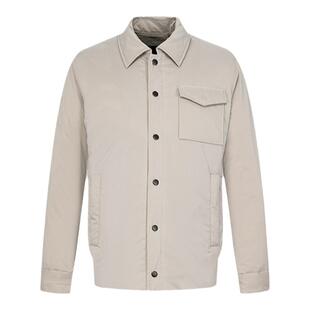 【桃皮绒】LAMPO/蓝豹男士羽绒服温暖衬衫领商务桃皮绒鹅绒服