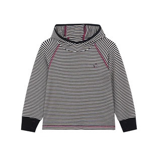 允儿妈男女宝宝春季薄款天丝羊毛连帽打底衫儿童春秋洋气T恤上衣