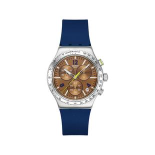 Swatch斯沃琪瑞士手表三眼计时学生日历金属运动石英腕表新年礼物