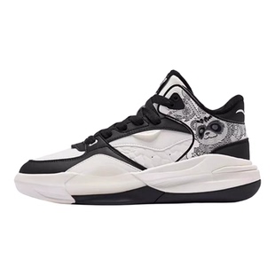 鸿星尔克电池熊猫3V2板鞋冬季高帮革面加绒加厚情侣运动滑板鞋