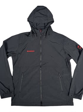MAMMUT猛犸象Hiking红标薄款休闲连帽长袖轻量防风防泼水亚洲版男