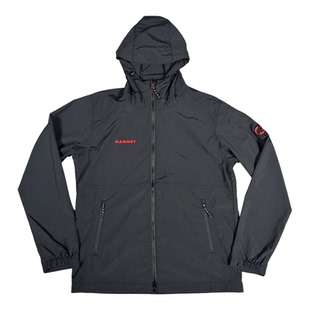 MAMMUT猛犸象Hiking红标薄款休闲连帽长袖轻量防风防泼水亚洲版男