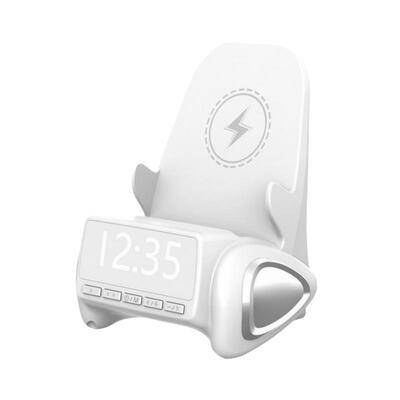 时钟闹钟蓝牙音箱手机支架无线充