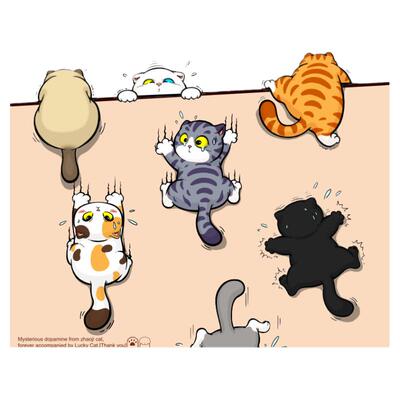 招吉猫卡通猫咪随意贴纸装饰贴