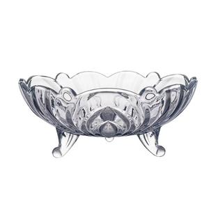 欧式水晶玻璃水果盘加厚佛前供果盘家用糖果零售果盆客厅茶几果斗