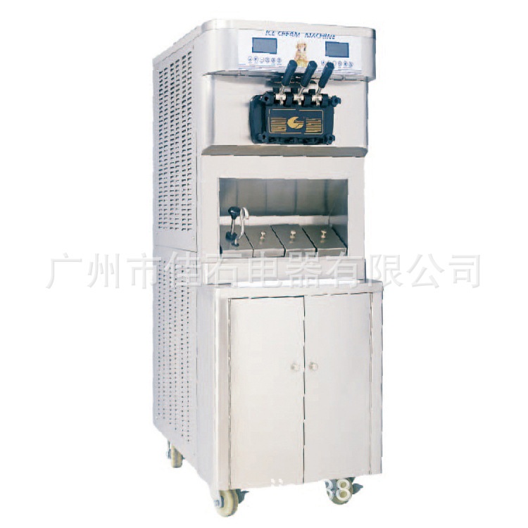 厂家供应 预冷保鲜料 软冰淇淋机 双压缩机制冷  佳石冰激凌机