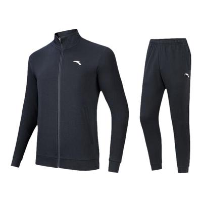 安踏立领男款跑步健身运动套装