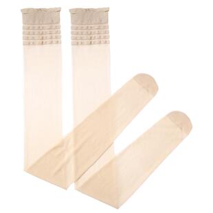 浪莎长筒袜女夏季薄款防勾丝半截过膝高筒丝袜黑肉色纯欲大腿袜子