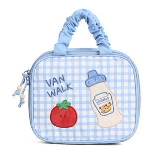 VANWALK披萨系列 新款少女食物插画风化妆包出游轻便洗漱包收纳包