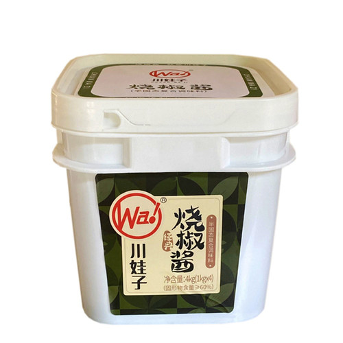 川娃子烧椒酱4kg商用桶装烤青椒剁椒酱拌饭拌面酱拌菜调料下饭菜