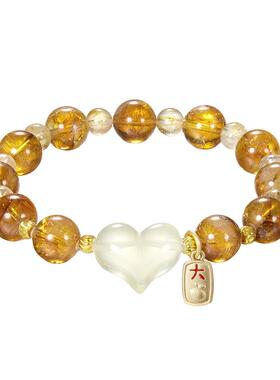 zeroline屁桃爱心柠檬晶手串