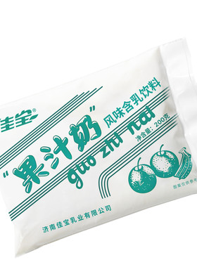 【童年回忆！】济南佳宝果汁奶低温含乳饮料添加香蕉汁 200g/袋