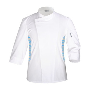 厨乐乐品牌餐饮厨房七分袖厨师工作服男透气工装套装主厨服装上衣