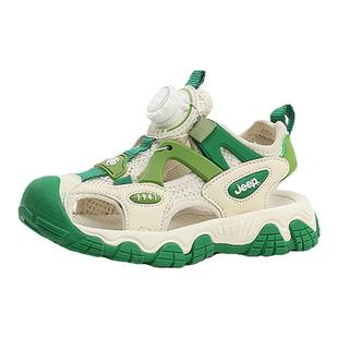 jeep童鞋男童凉鞋夏款包头防滑沙滩鞋软底女童鞋2025新款儿童鞋子