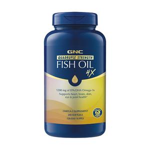 gnc美国健安喜进口4倍加强鱼油欧米伽omega3健身软胶囊240粒