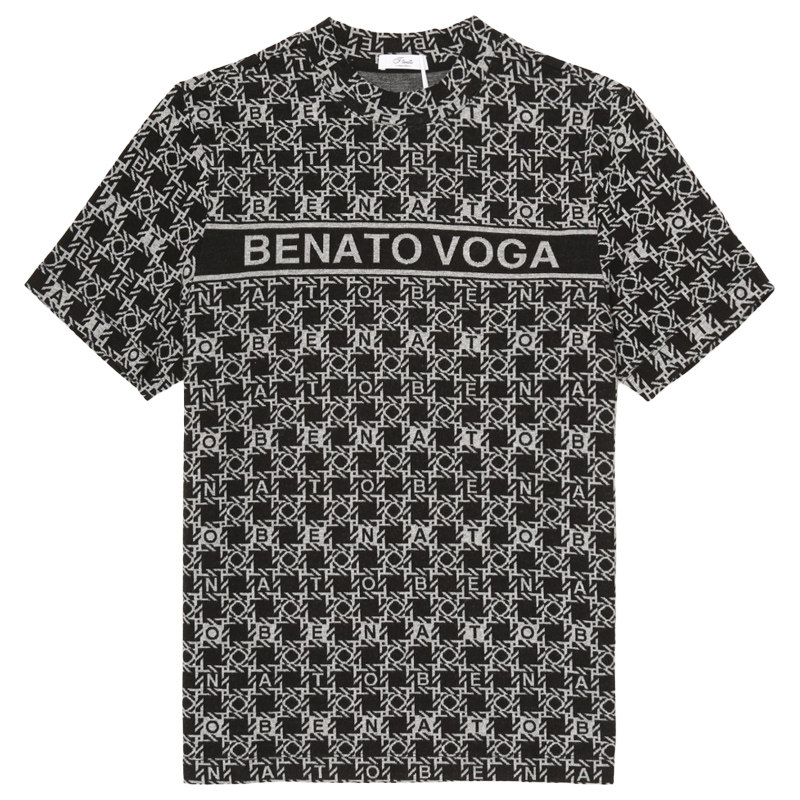 J.Benato男士字母短袖T恤