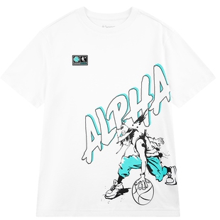 乔丹童装男童短袖t恤纯棉儿童夏装2026新款大童运动t恤男孩上衣潮