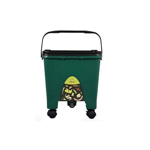 碧奥兰波卡西24L堆肥桶家用厨余液肥桶EM菌移动带轮发酵沤肥堆桶
