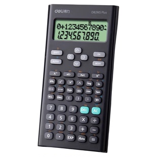 【考试推荐】得力科学函数计算器D82MS Plus大屏双行数显大按键多功能学生初高中考试办公财务会计专用计算器