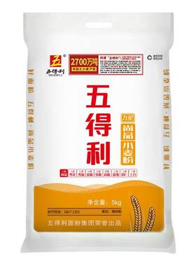 五得利八星雪花小麦粉不易沾手