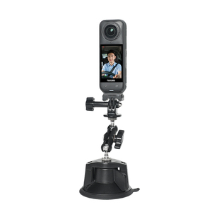 适用insta360x5车载支架中控自拍吸盘影石x4配件insta 360 X5 X4air X3 X2 汽车支架vlog车内固定拍摄竖拍