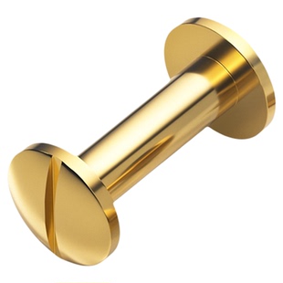 纯黄铜螺丝子母铆钉平面对锁圆弧头字母账本钉皮带相册连接配件M4