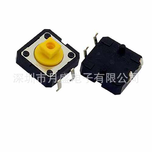 全新轻触开关B3F4055按键开关带定位柱尺寸12*12*7.3原装现货