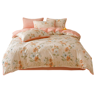 ab面被套一面棉一面绒单件棉加绒单面牛奶绒被罩双面两用一绒一棉