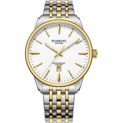 【生日礼物送父母】罗西尼手表男轻奢间金情侣石英表男士女士腕表