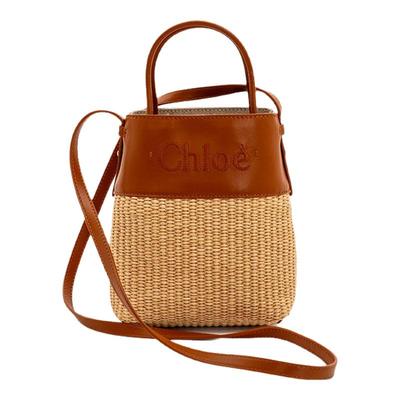 See By Chloe女式小号拼接编织手提包斜挎包银泰百货 301574