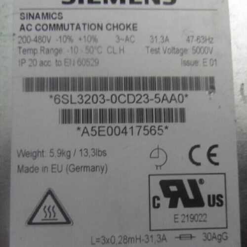 议价6SL3203-0CD23-5AA0电源电抗器6SL32030CD235AA0