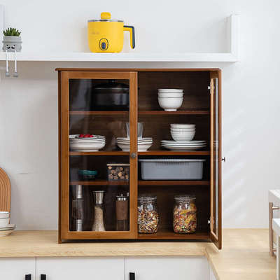 碗柜家用厨房多层收纳放剩菜橱柜储物餐边柜农村老式透气纱窗菜柜