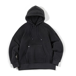 马登工装 美式休闲重磅摇粒绒卫衣连帽百搭加厚抓绒套头衫男秋