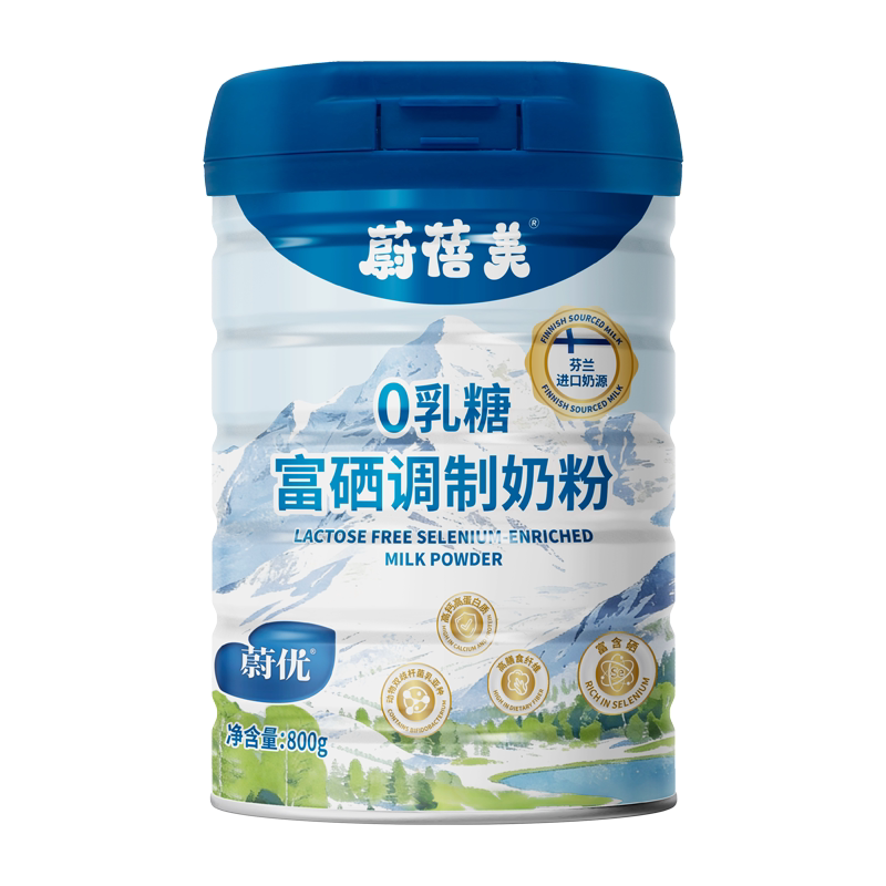 蔚蓓美蔚优富硒高钙0乳糖益生菌高蛋白800g*6罐老年成人儿童奶粉
